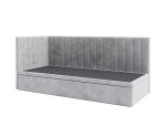 Jugendbett 80x200 cm mit Bettkasten ohne Matratze, Polsterbett INTARO A44