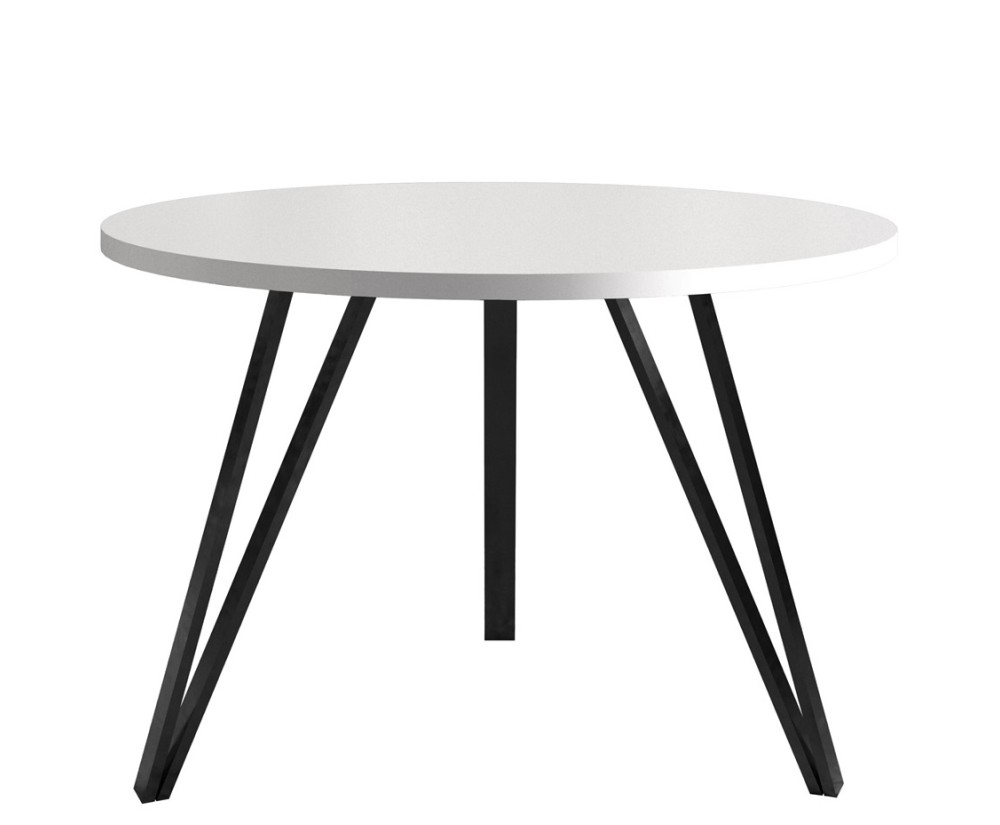 Runder Kaffeetisch Ø 67 cm, Couchtisch, Gestell schwarz, Tischplatte in drei Farbvarianten, HOLLY Runder Kaffeetisch Ø 67 cm, Couchtisch, Gestell schwarz, Tischplatte in drei Farbvarianten, HOLLY