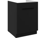NORIS 60 ZL 1S BB Spülenunterschrank mit einer Schublade PREMIUM BOX, schwarz matt / schwarz matt