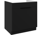 NORIS 80 ZL 1S BB Spülenunterschrank mit einer Schublade PREMIUM BOX, schwarz matt / schwarz matt