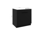 NORIS 80 ZL 1S BB Spülenunterschrank mit einer Schublade PREMIUM BOX, schwarz matt / schwarz matt
