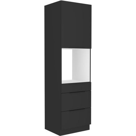 NORIS 60 DPS-210 3S1F Hochschrank für Backofen schwarz matt / schwarz matt