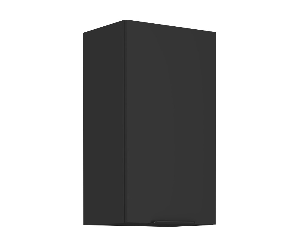 NORIS 40 G-72 1F Küchenhängeschrank, Hängeschrank schwarz matt / schwarz matt
