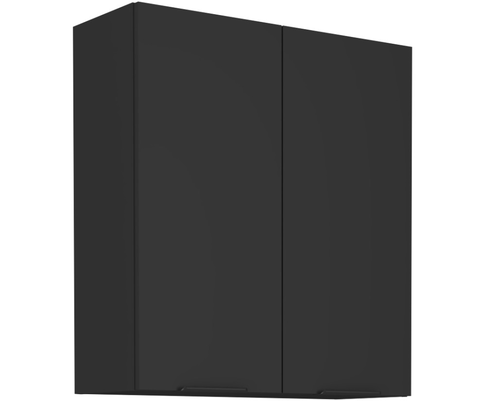 NORIS 80 G-90 2F Küchenhängeschrank, Hängeschrank schwarz matt / schwarz matt