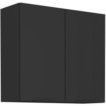 NORIS 80 G-72 2F Küchenhängeschrank, Hängeschrank schwarz matt / schwarz matt