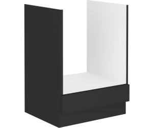 NORIS 60 D GAZ BB Unterschrank für Backofen, Ofenschrank schwarz matt / schwarz matt