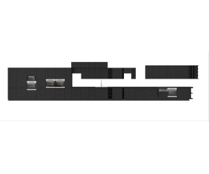 NORIS 60x60 GN-72 1F Küchenhängeschrank, Eckschrank (90°) schwarz matt / schwarz matt