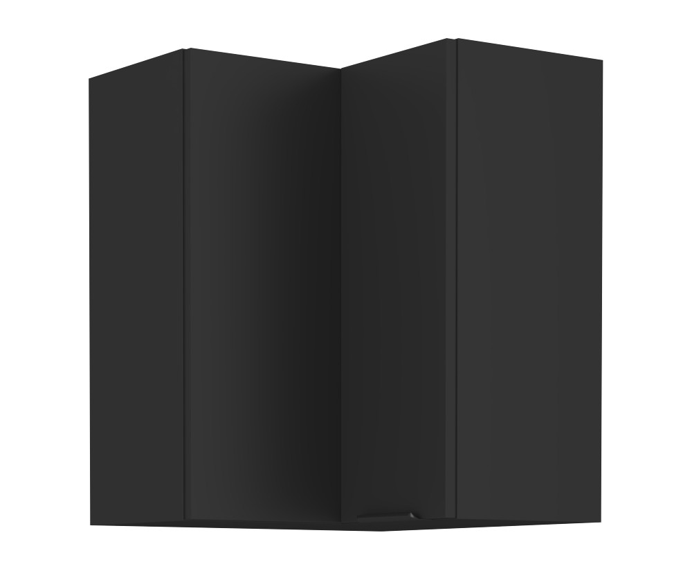 NORIS 60x60 GN-72 1F Küchenhängeschrank, Eckschrank (90°) schwarz matt / schwarz matt