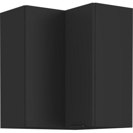 NORIS 60x60 GN-72 1F Küchenhängeschrank, Eckschrank (90°) schwarz matt / schwarz matt