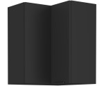 NORIS 60x60 GN-72 1F Küchenhängeschrank, Eckschrank (90°) schwarz matt / schwarz matt