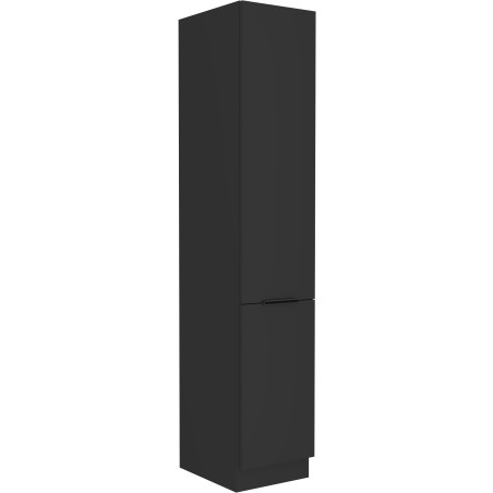 NORIS 40 DK-210 2F Küchenhochschrank, Hochschrank schwarz matt / schwarz matt