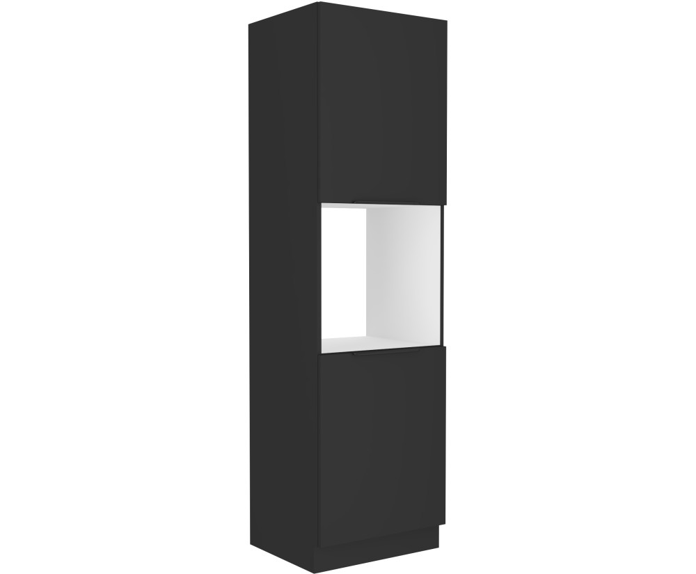 NORIS 60 DP-210 2F Hochschrank für Backofen schwarz matt / schwarz matt