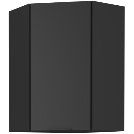 NORIS 60x60 GN-90 1F Küchenhängeschrank, Eckschrank (45°) schwarz matt / schwarz matt