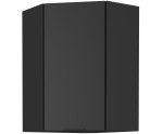 NORIS 60x60 GN-90 1F Küchenhängeschrank, Eckschrank (45°) schwarz matt / schwarz matt