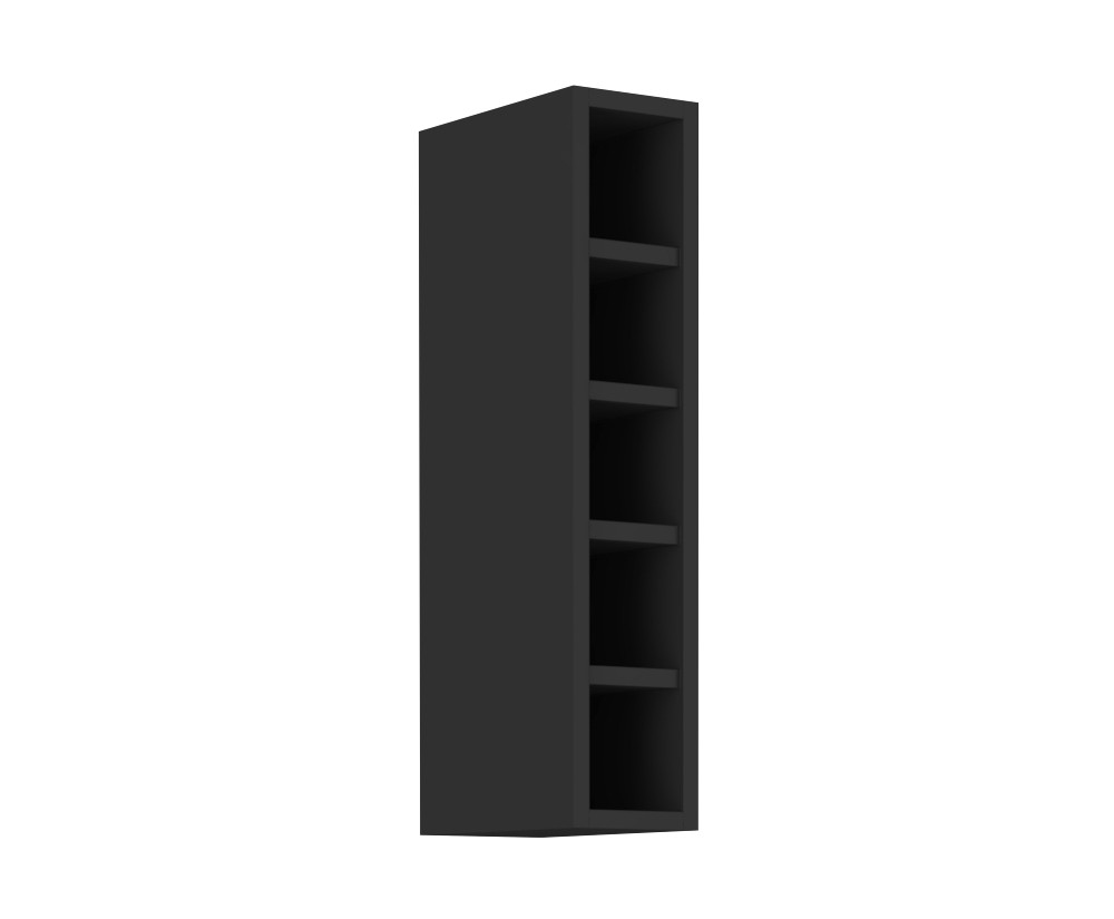 VELO 15 G-72 OTW Küchenhängeschrank, Hängeregal, schwarz matt