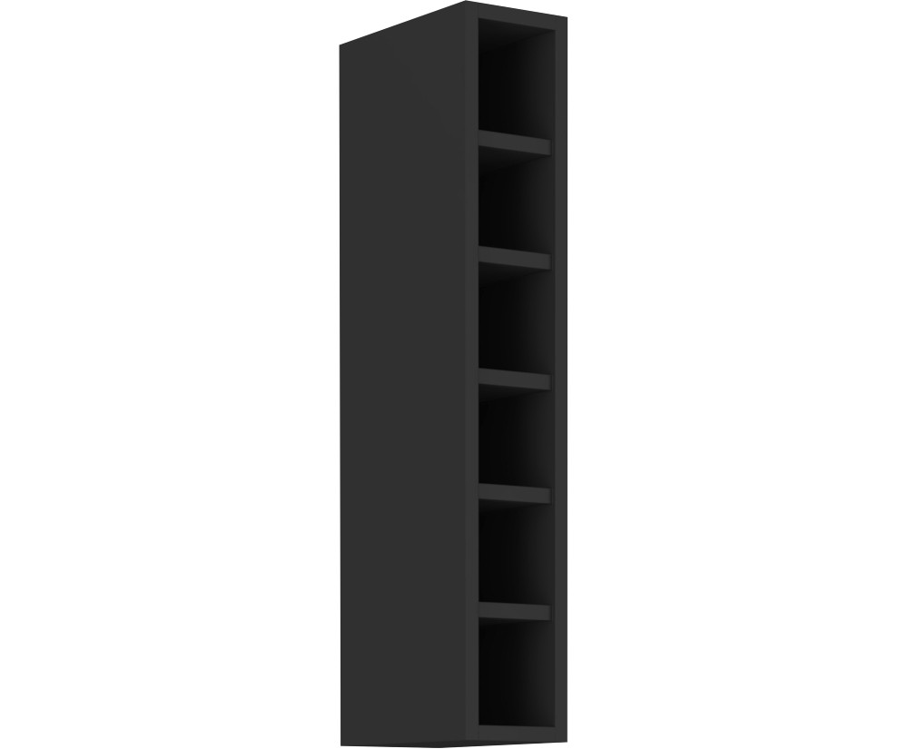 VELO 15 G-90 OTW Küchenhängeschrank, Hängeregal, schwarz matt