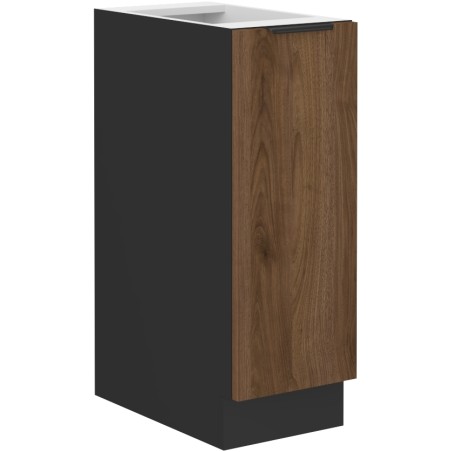 VELO 30 D CARGO BB Küchenunterschrank CARGO, schwarz matt / Nussbaum Okapi
