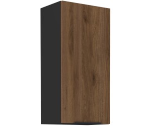VELO 40 G-90 1F Küchenhängeschrank, schwarz matt / Nussbaum Okapi