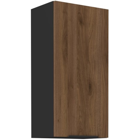VELO 40 G-90 1F Küchenhängeschrank, schwarz matt / Nussbaum Okapi