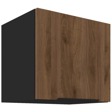 VELO 40 GU-36 1F Küchenhängeschrank, schwarz matt / Nussbaum Okapi