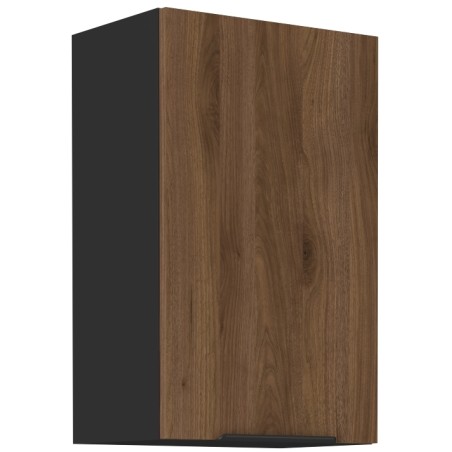 VELO 45 G-72 1F Küchenhängeschrank, schwarz matt / Nussbaum Okapi