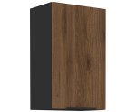 VELO 45 G-72 1F Küchenhängeschrank, schwarz matt / Nussbaum Okapi