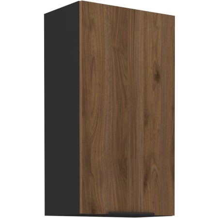 VELO 45 G-90 1F Küchenhängeschrank, schwarz matt / Nussbaum Okapi
