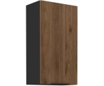 VELO 45 G-90 1F Küchenhängeschrank, schwarz matt / Nussbaum Okapi
