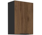 VELO 50 G-72 1F Küchenhängeschrank, schwarz matt / Nussbaum Okapi