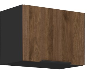 VELO 50 GU-36 1F Küchenhängeschrank, schwarz matt / Nussbaum Okapi