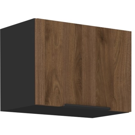 VELO 50 GU-36 1F Küchenhängeschrank, schwarz matt / Nussbaum Okapi