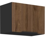 VELO 50 GU-36 1F Küchenhängeschrank, schwarz matt / Nussbaum Okapi