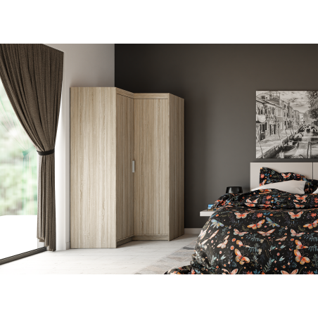 Eckschrank 2-türig, Kleiderschrank, Eiche Sonoma, SELENA