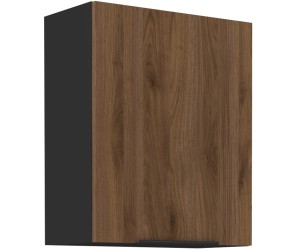 VELO 60 G-72 1F Küchenhängeschrank, schwarz matt / Nussbaum Okapi