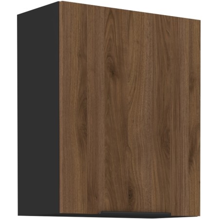 VELO 60 G-72 1F Küchenhängeschrank, schwarz matt / Nussbaum Okapi