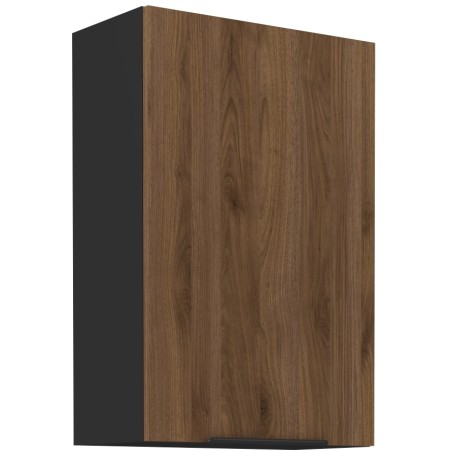 VELO 60 G-90 1F Küchenhängeschrank, schwarz matt / Nussbaum Okapi