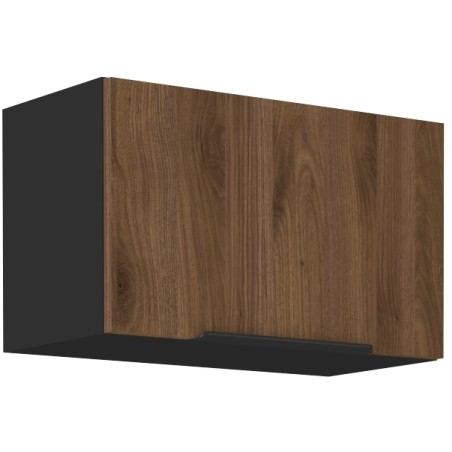 VELO 60 GU-36 1F Küchenhängeschrank, schwarz matt / Nussbaum Okapi
