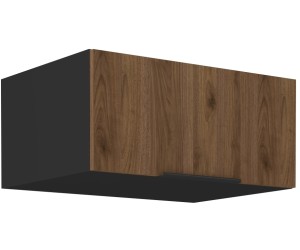 VELO 80 NAGU-36 1F Küchenhängeschrank, Hängeschrank schwarz matt / Nussbaum Okapi