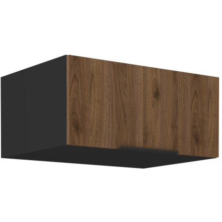 VELO 80 NAGU-36 1F Küchenhängeschrank, Hängeschrank schwarz matt / Nussbaum Okapi
