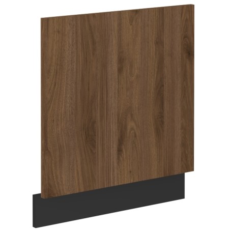 VELO ZM 570x596 Geschirrspülerfront schwarz matt / Nussbaum Okapi