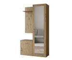Garderoben-Set mit Spiegel und Kleiderhaken, 4 Farbvarianten, MARTEN