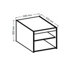 Schrankaufsatz 1-türig, weiß, SELENA