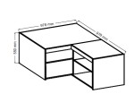 Schrankaufsatz 2-türig für Eckschrank, weiß, SELENA