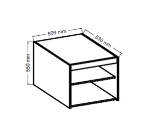 Schrankaufsatz 2-türig, Eiche Sonoma, SELENA