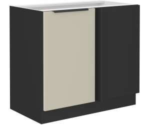 ARMONIA 105 ND 1F BB Küchenunterschrank eintürig, schwarz matt / cashmere