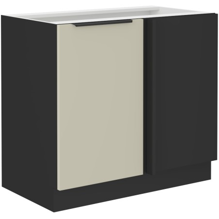 ARMONIA 105 ND 1F BB Küchenunterschrank eintürig, schwarz matt / cashmere