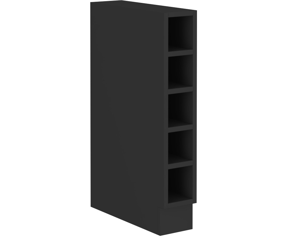 ARMONIA 15 D OTW BB Küchenunterschrank, Regal, schwarz matt