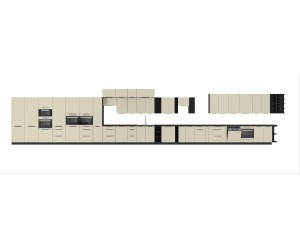 ARMONIA 15 D OTW BB Küchenunterschrank, Regal, schwarz matt