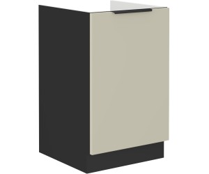 ARMONIA 50 ZL 1F BB Spülenunterschrank, schwarz matt / cashmere