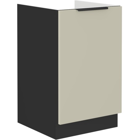 ARMONIA 50 ZL 1F BB Spülenunterschrank, schwarz matt / cashmere